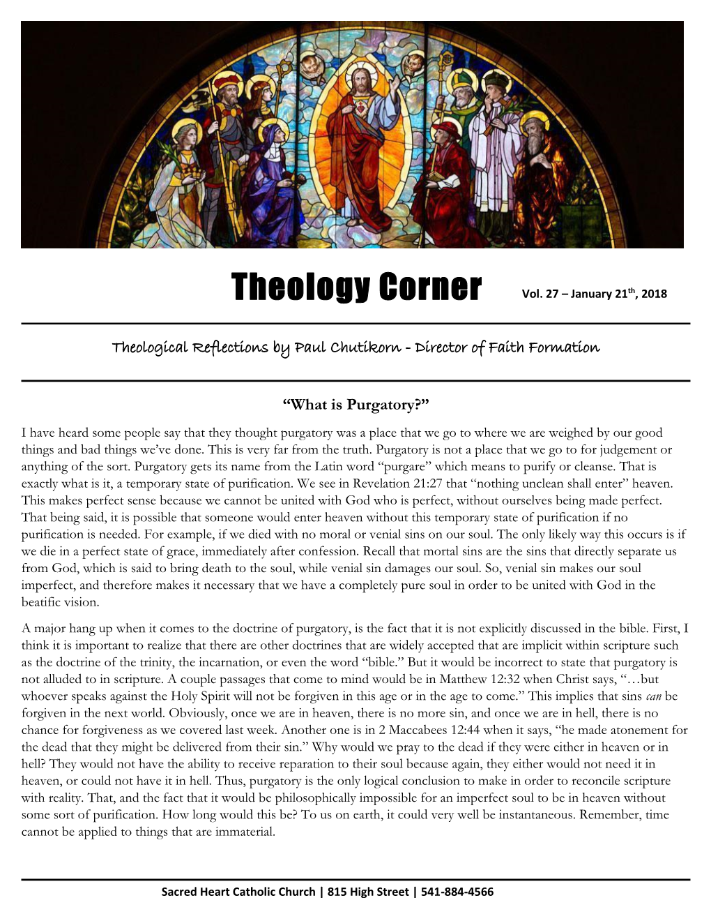 Theology Corner Vol