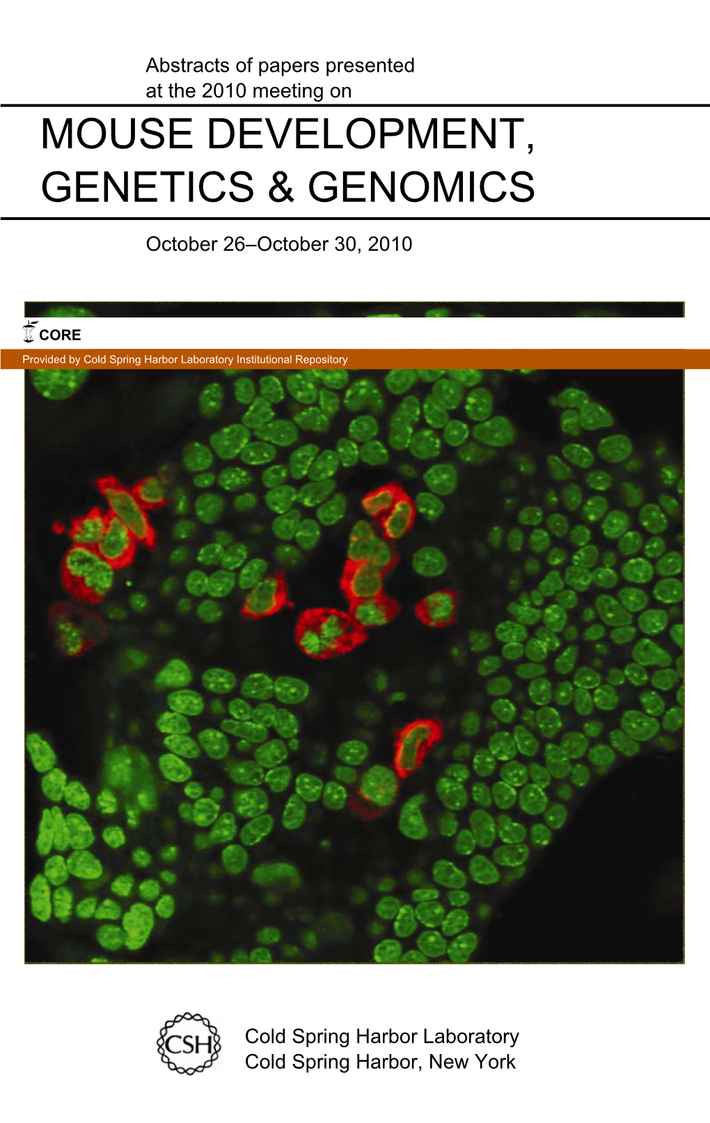 Mouse Development, Genetics & Genomics