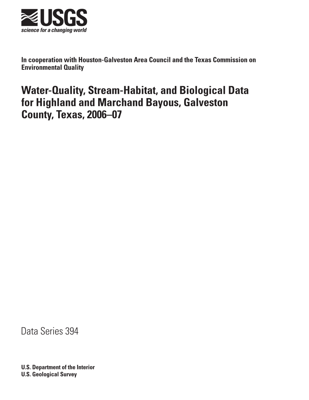 Highland and Marchand Bayous: Water Quality, Stream Habitat, And