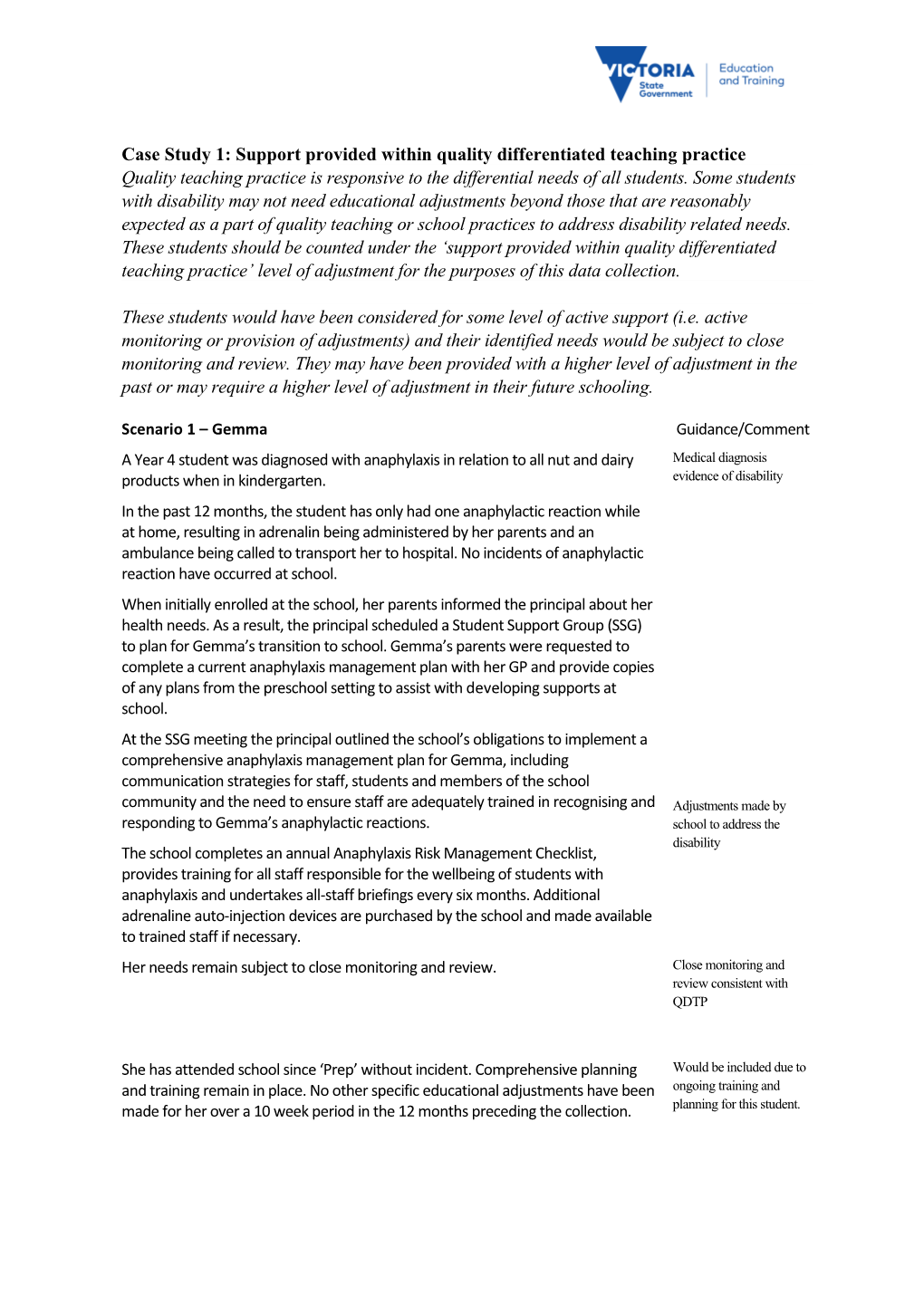 Case Studies Level of Adjustments X 8