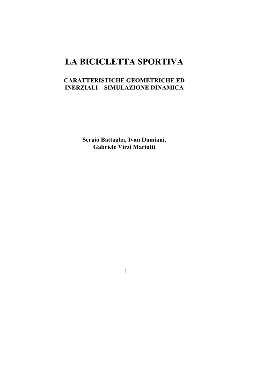 La Bicicletta Sportiva