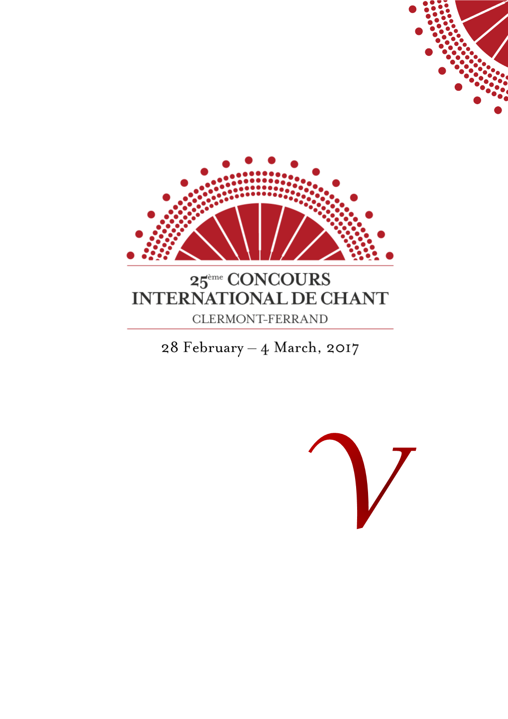 18Ème Concours International De Chant De Clermont-Ferrand