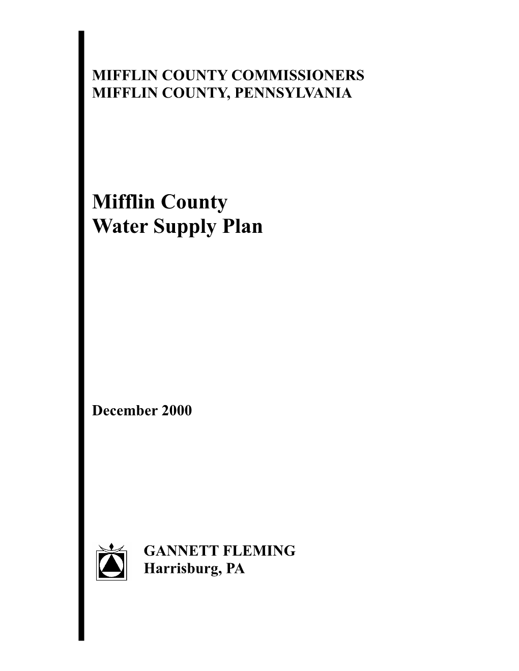 Mifflin County Water Supply Plan