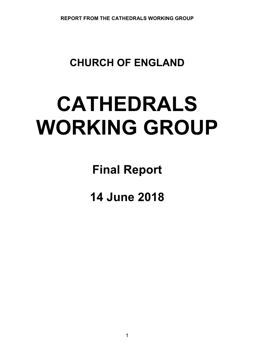 Report of the Cathedrals Working Group