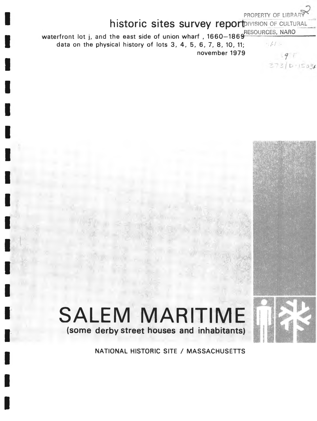 SALEM MARITIME (Some Derby Street Houses and Inhabitants)