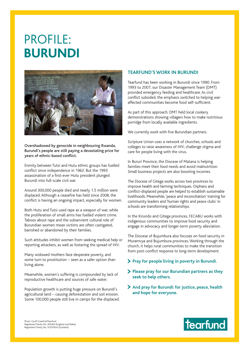 Profile: Burundi