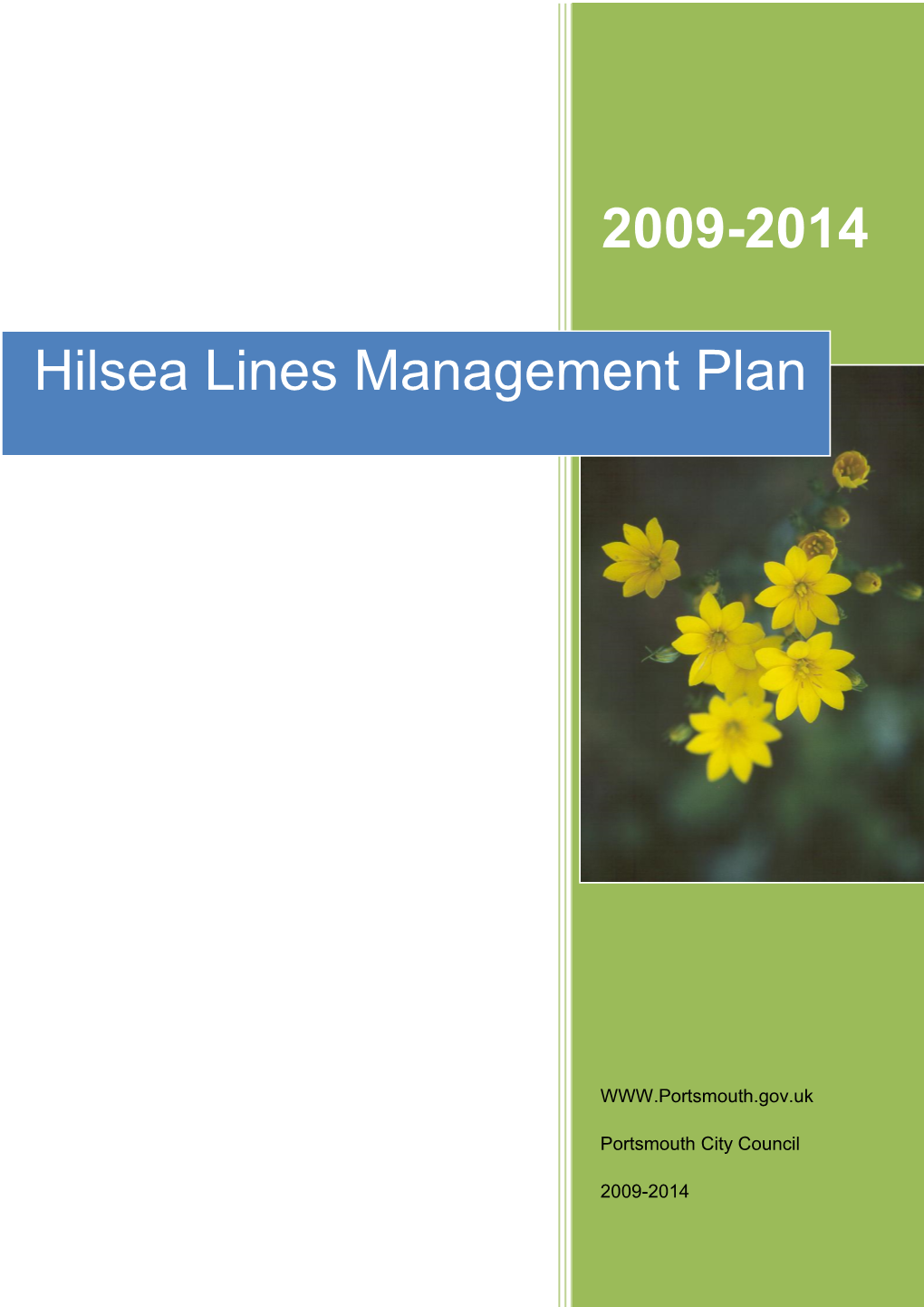 2009-2014 Hilsea Lines Management Plan