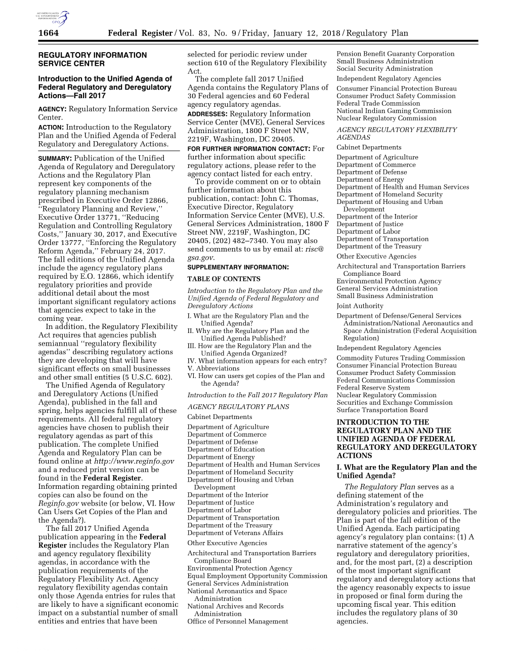 Federal Register/Vol. 83, No. 9/Friday, January 12, 2018