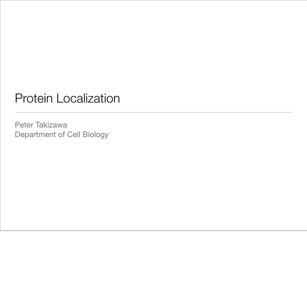 Protein Localization