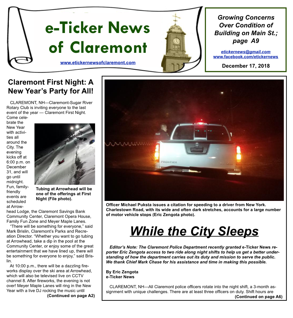 Page A9 of Claremont Etickernews@Gmail.Com December 17, 2018