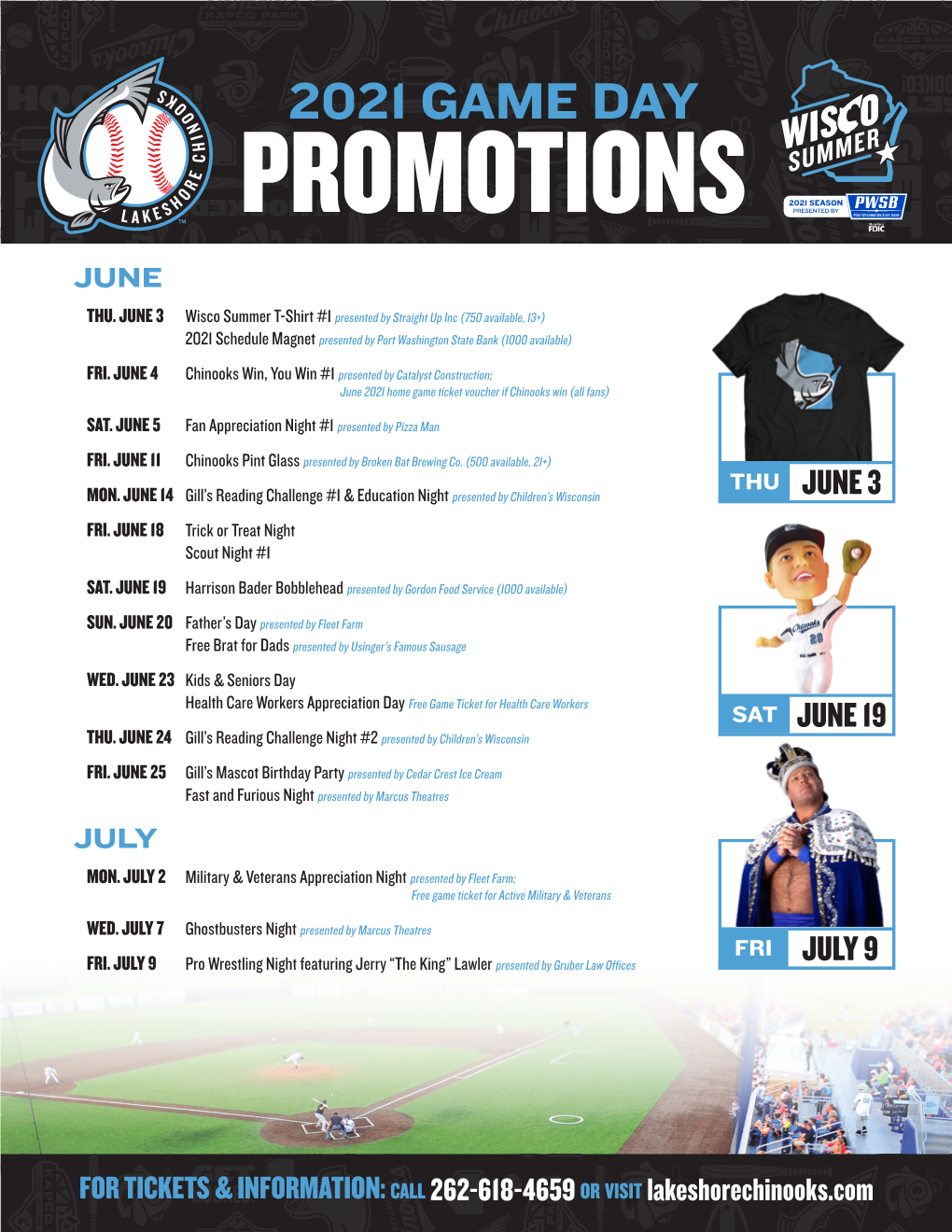 2021 Game Day Promotions June