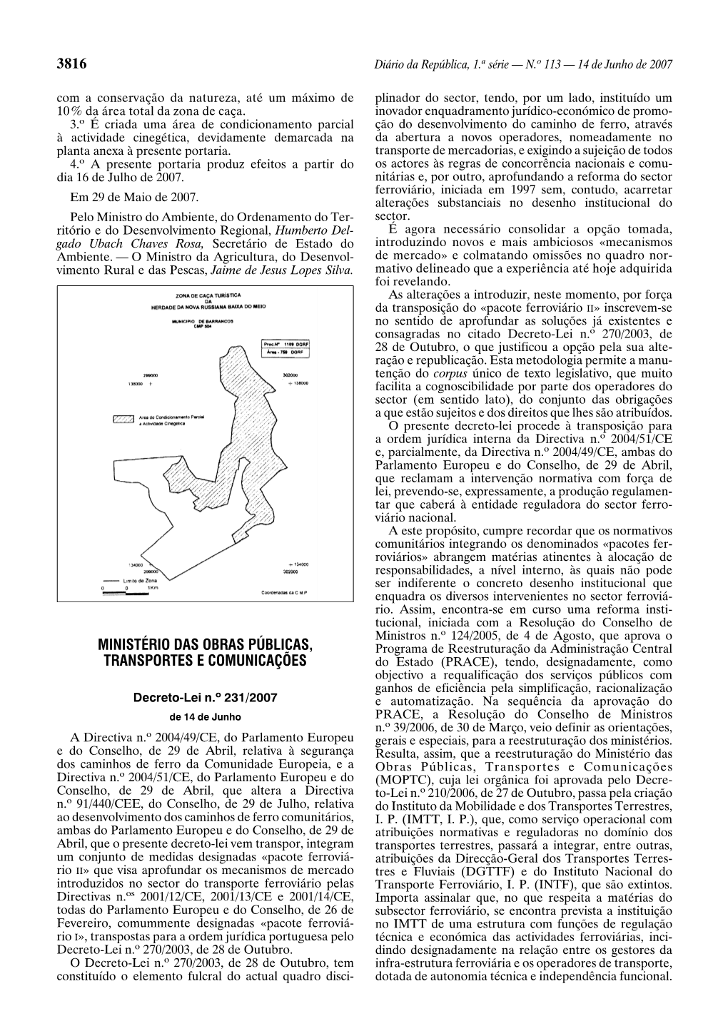 Decreto-Lei N.º 231/2007