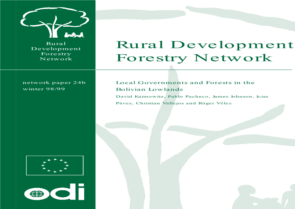 Local Governments and Forests in the Bolivian Lowlands