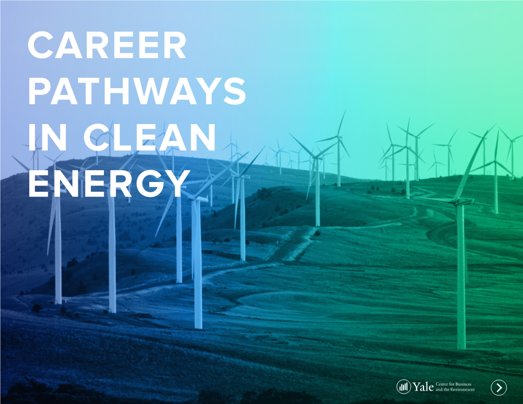 Career Pathways in Clean Energy