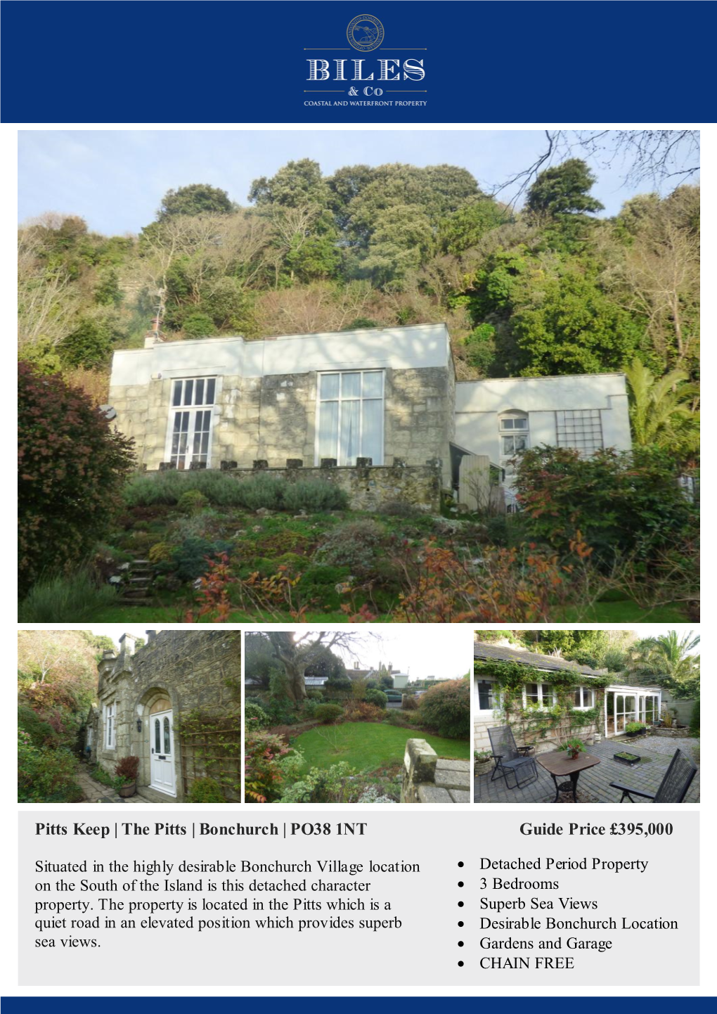 Pitts Keep | the Pitts | Bonchurch | PO38 1NT Guide Price £395,000