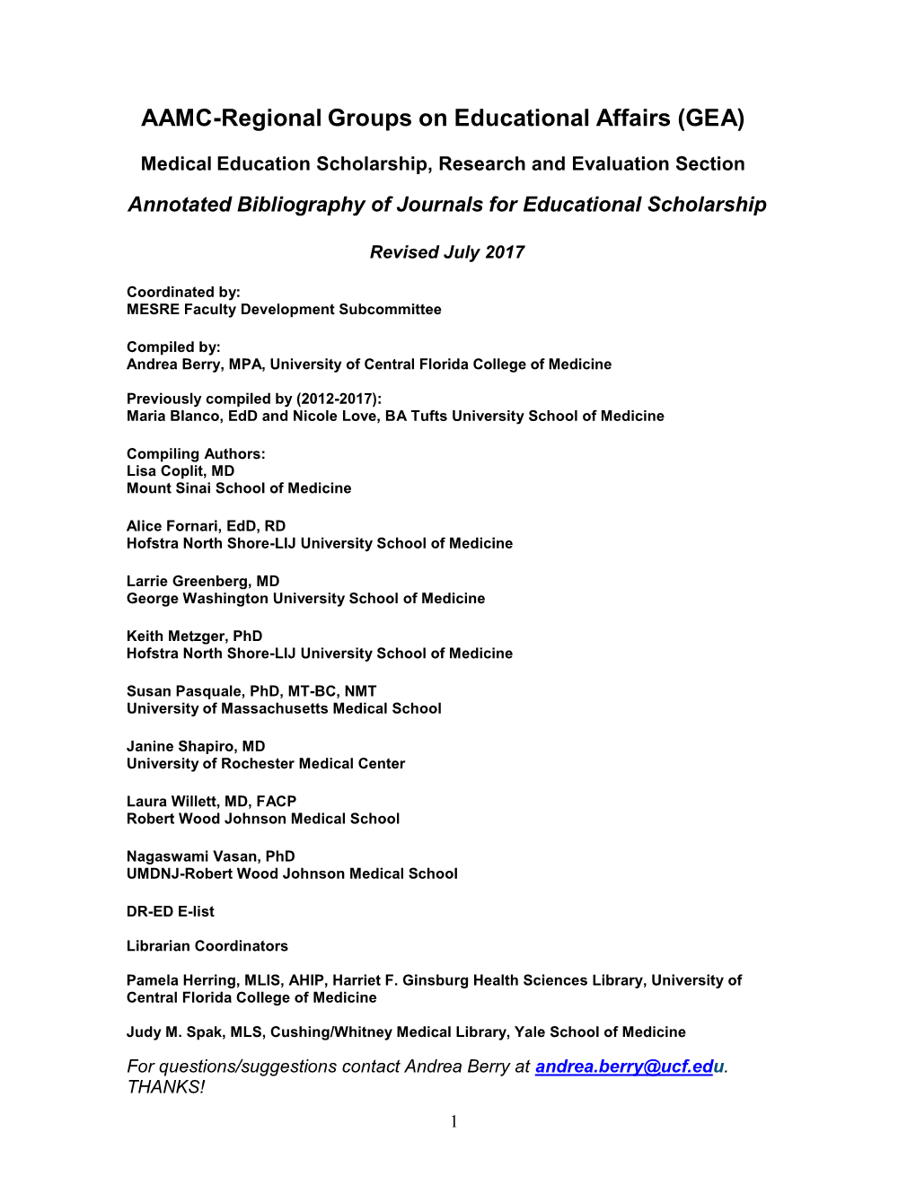 AAMC-Regional Groups on Educational Affairs (GEA)