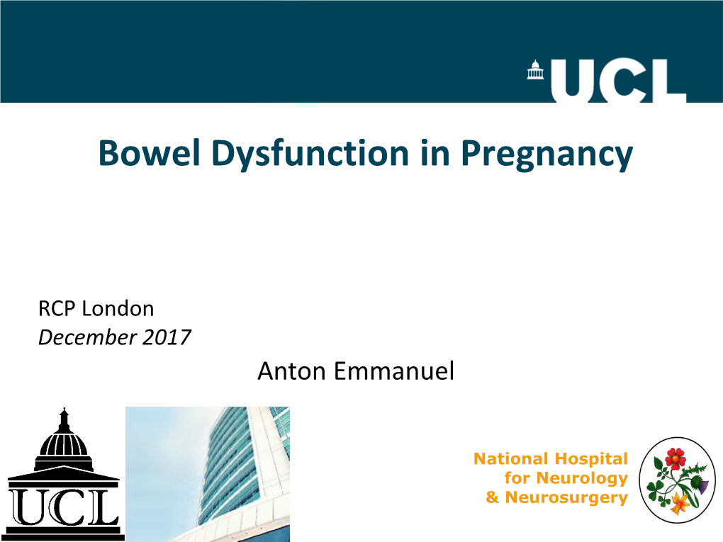 Bowel Dysfunction in Pregnancy