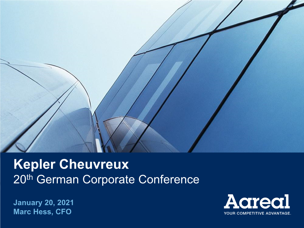 Kepler Cheuvreux 20Th German Corporate Conference