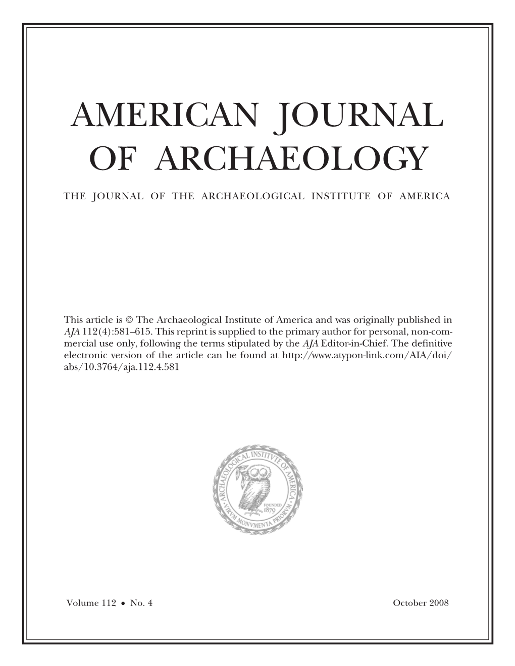 American Journal of Archaeology