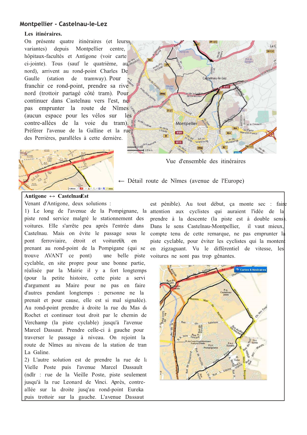 Montpellier�-�Castelnau-Le-Lez Les Itinéraires