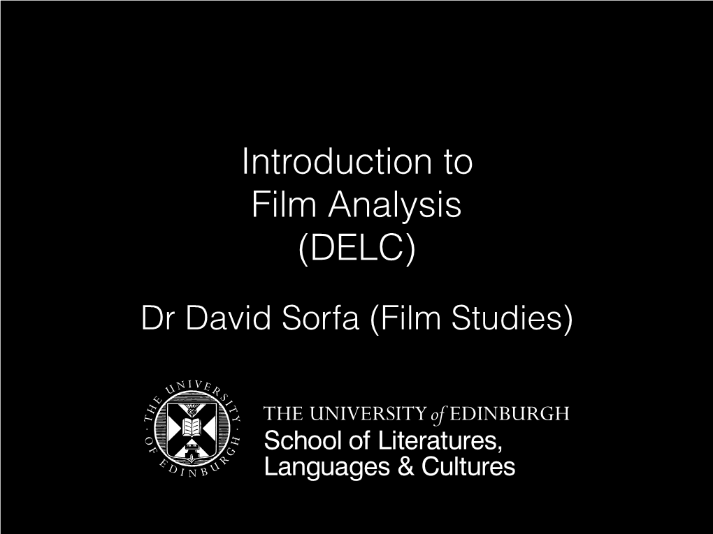 DELC Intro to Film Analysis