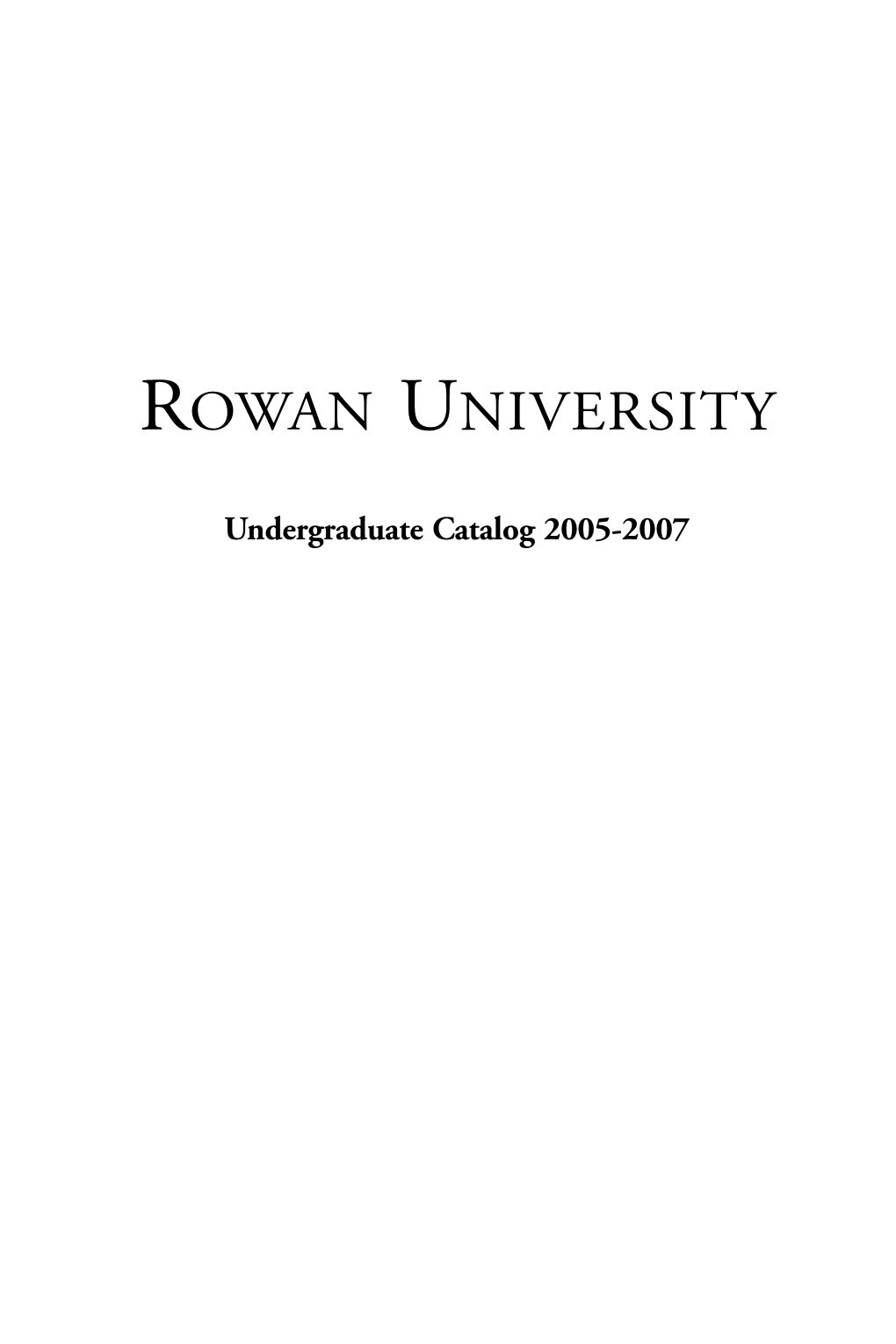 2005-2007 Undergraduate Catalog