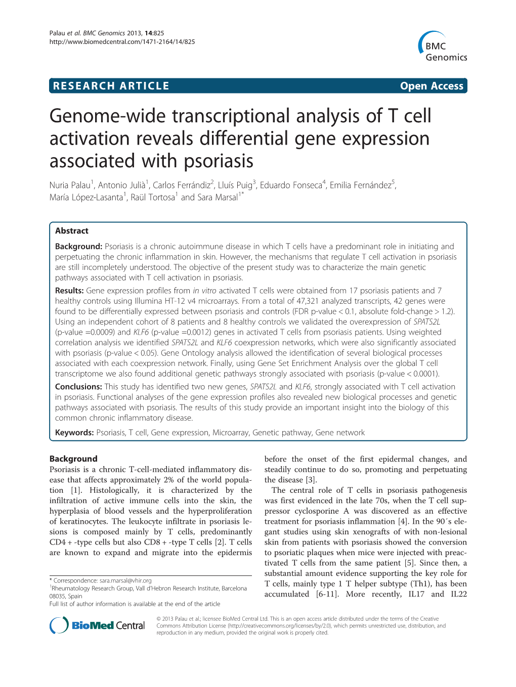 Genome-Wide Transcriptional Analysis of T Cell Activation Reveals