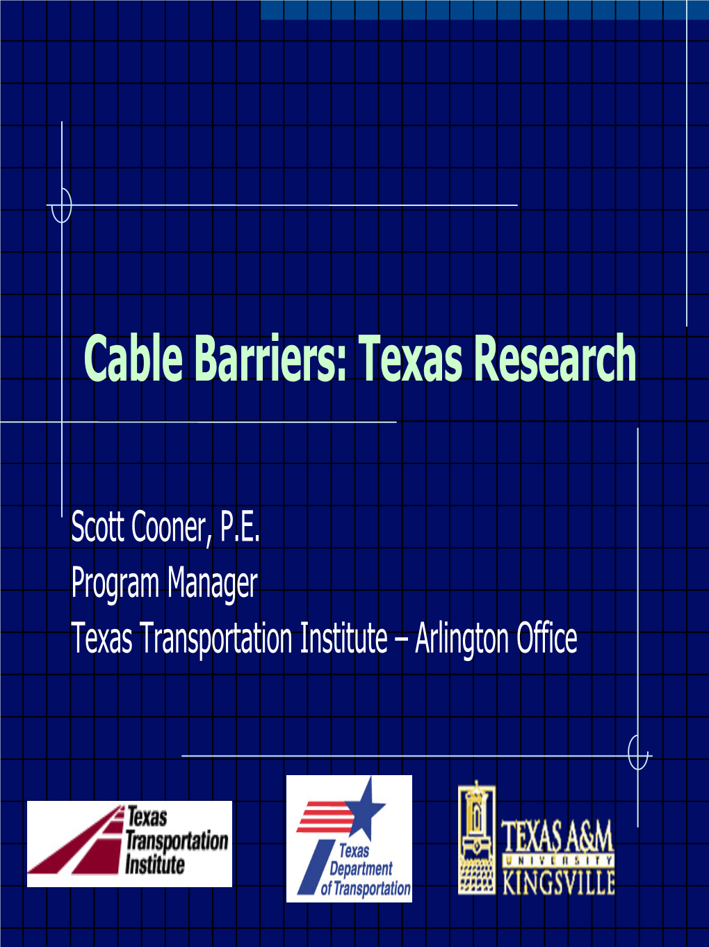 Cable Barriers: Texas Research