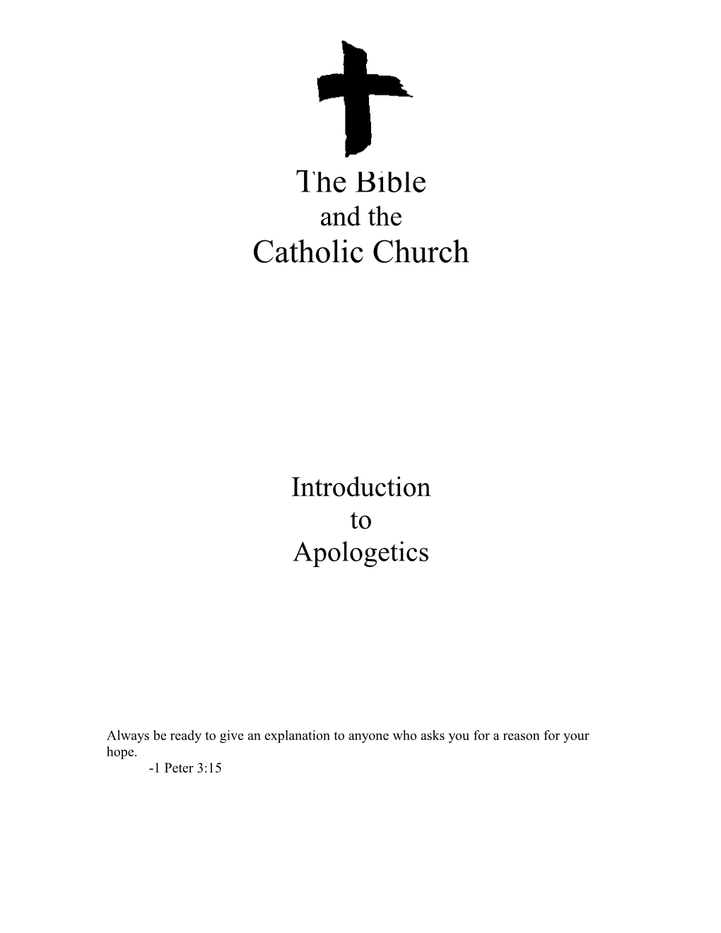 Intro to Apologetics