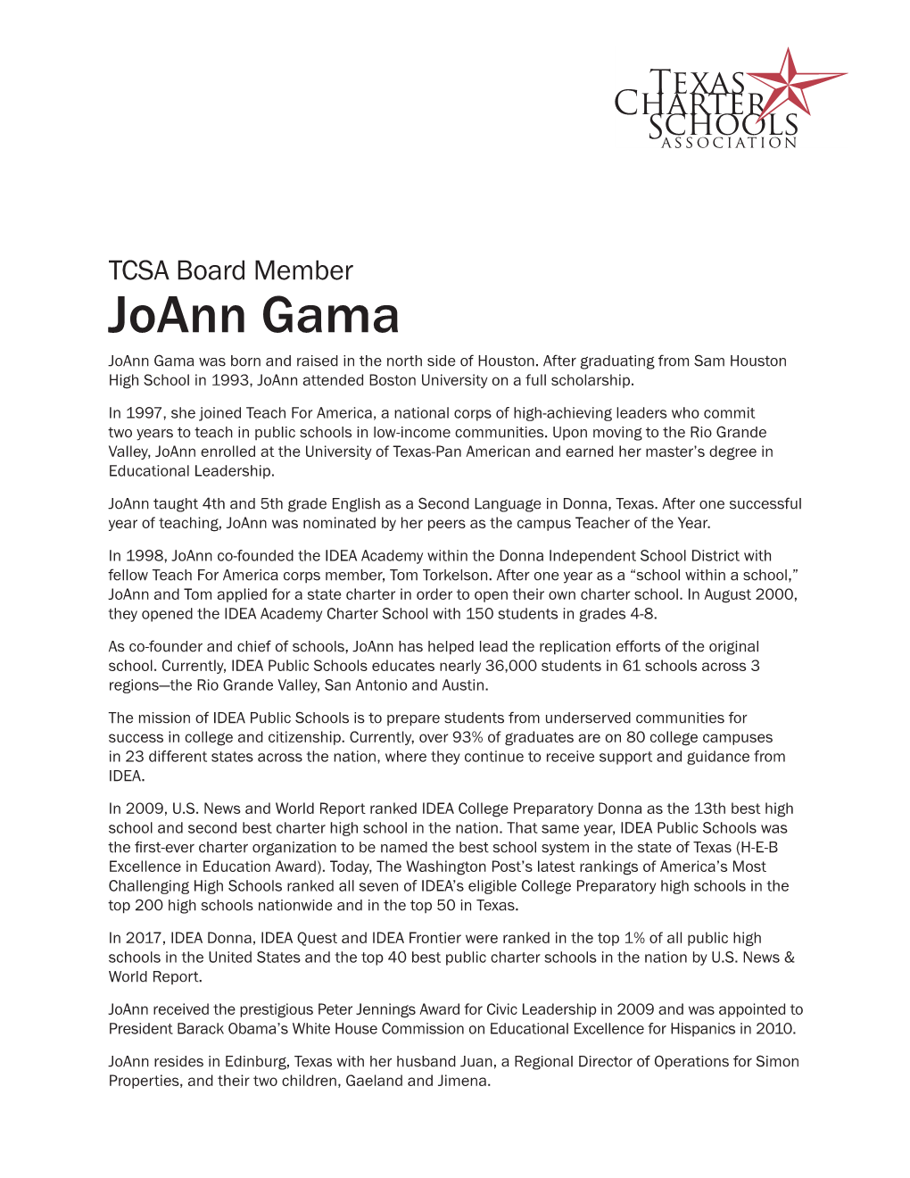 Joann Gama Joann Gama Was Born and Raised in the North Side of Houston