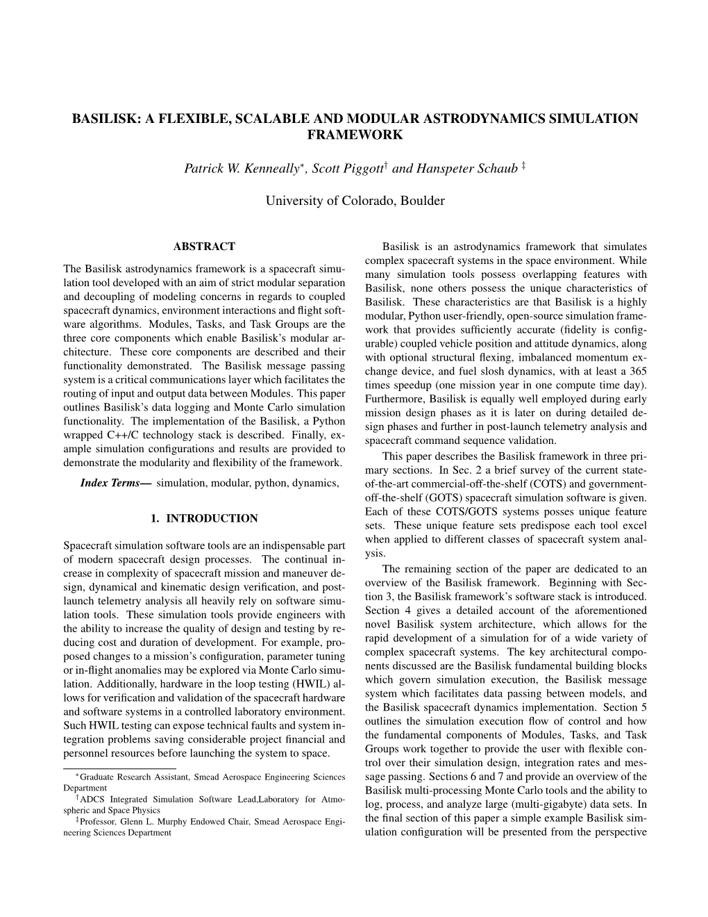 Basilisk: a Flexible, Scalable and Modular Astrodynamics Simulation Framework