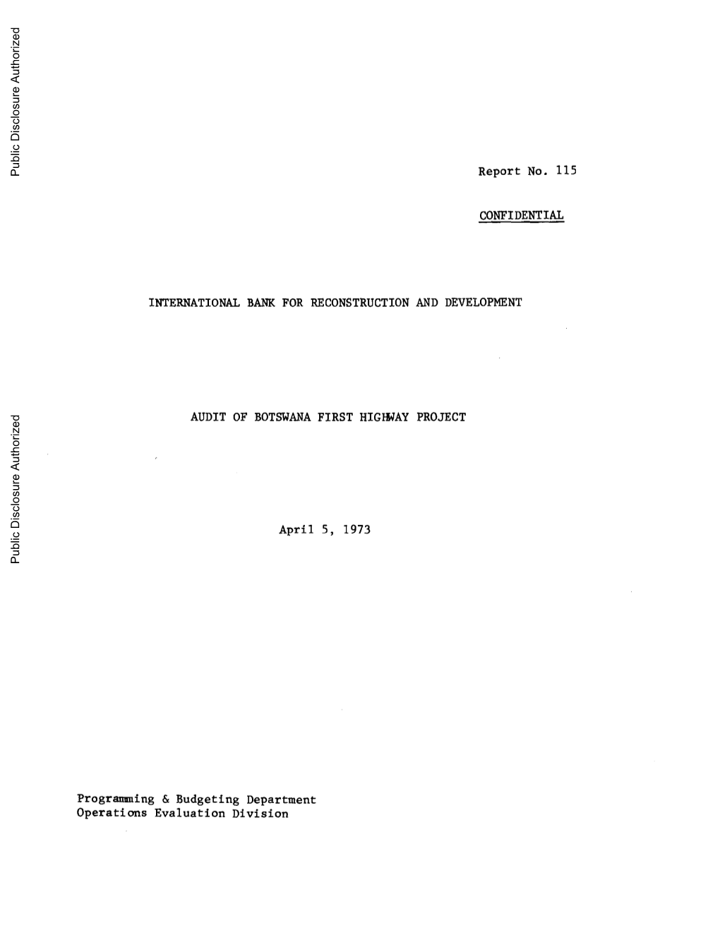 World Bank Document