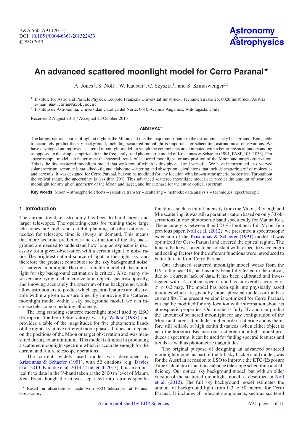 An Advanced Scattered Moonlight Model for Cerro Paranal⋆