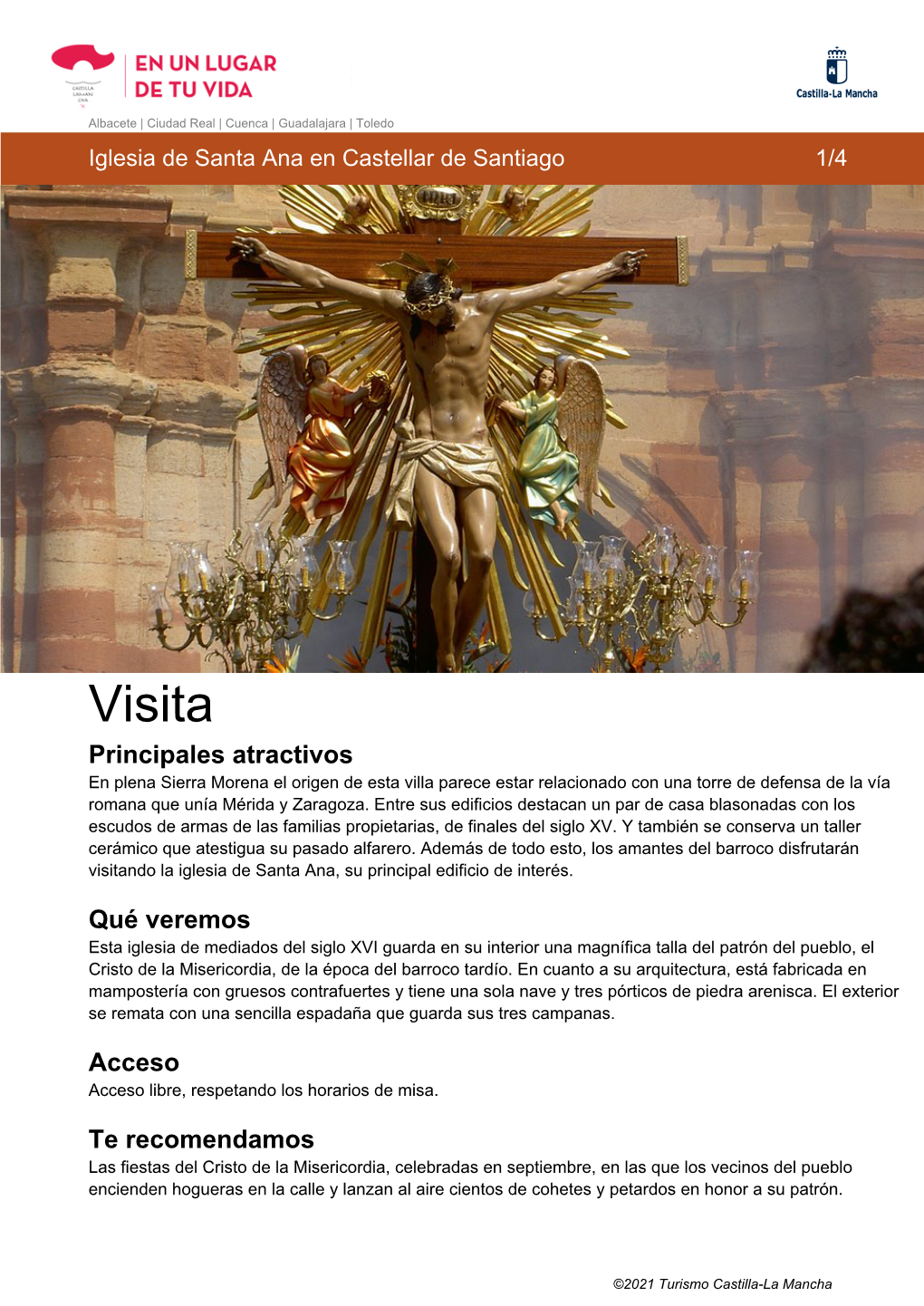 Descargar Guía De Viaje Iglesia De Santa Ana En Castellar De Santiago