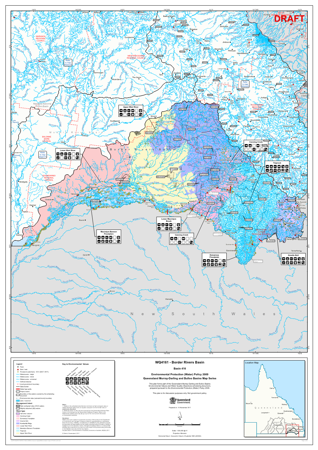 WQ4161 Border Rivers Basin Surface Water Environmental Values