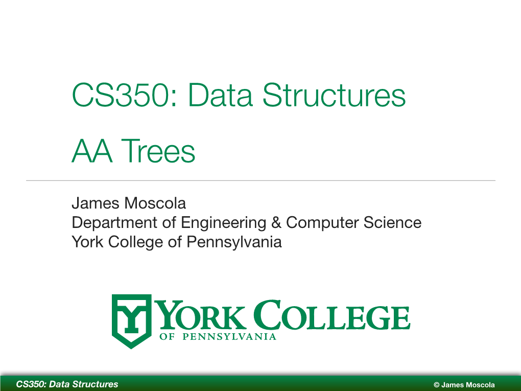 Data Structures AA Trees