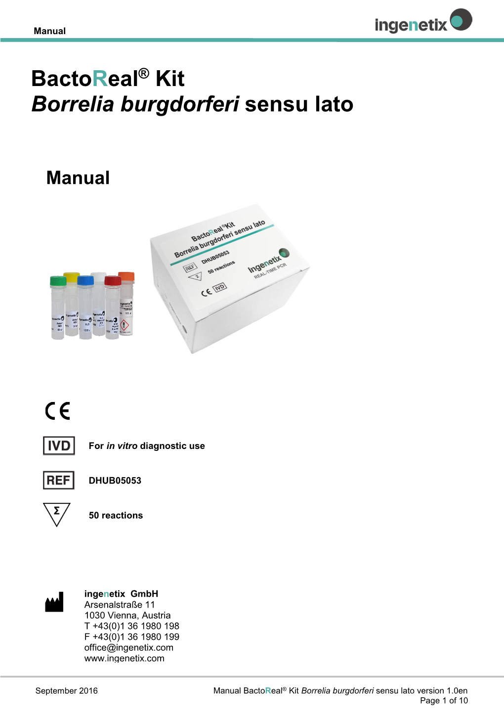 Bactoreal® Kit Borrelia Burgdorferi Sensu Lato