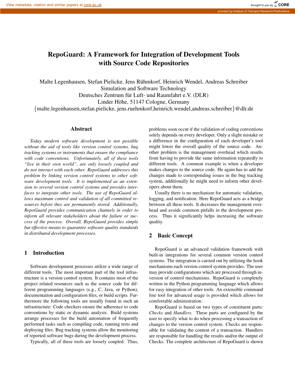 Repoguard: a Framework for Integration of Development Tools with Source Code Repositories