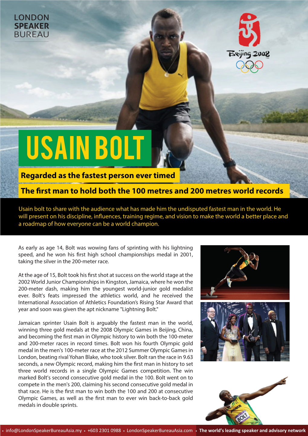 Usain Bolt to Share with the Audience What Has Made Him the Undisputed Fastest Man in the World