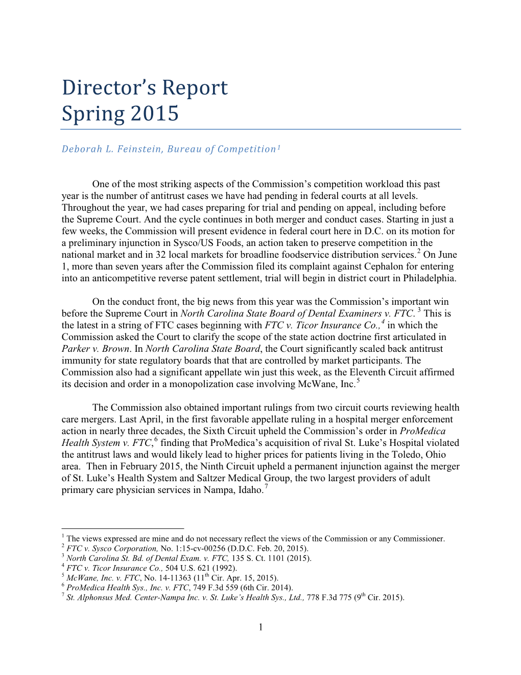 BC Director's Report Spring 2015