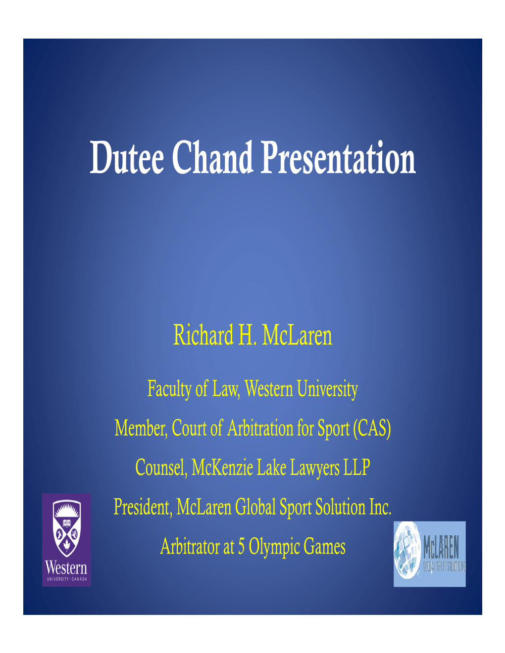 Dutee Chand Presentation