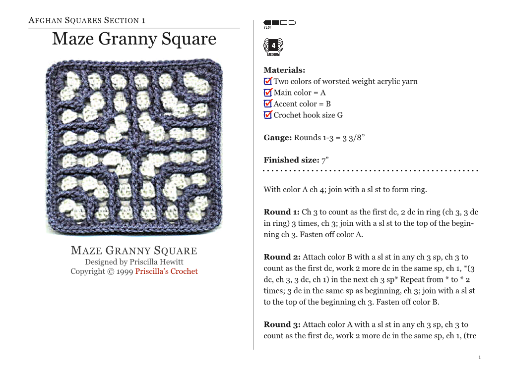 Maze Granny Square