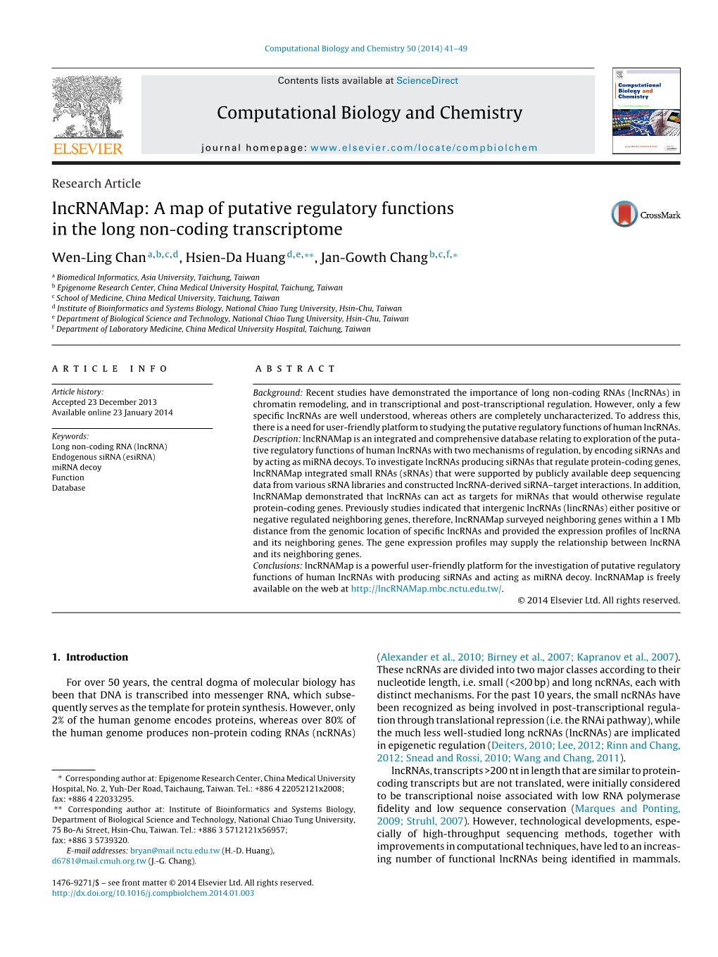 A Map of Putative Regulatory Functions in the Long Non-Coding Transcriptome