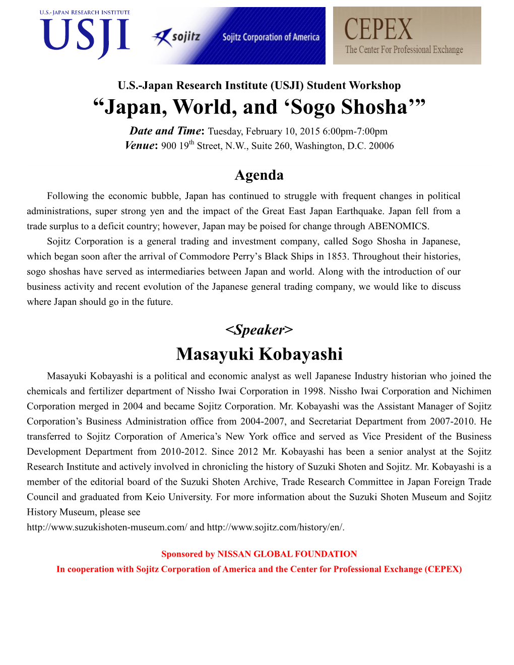 “Japan, World, and 'Sogo Shosha'”