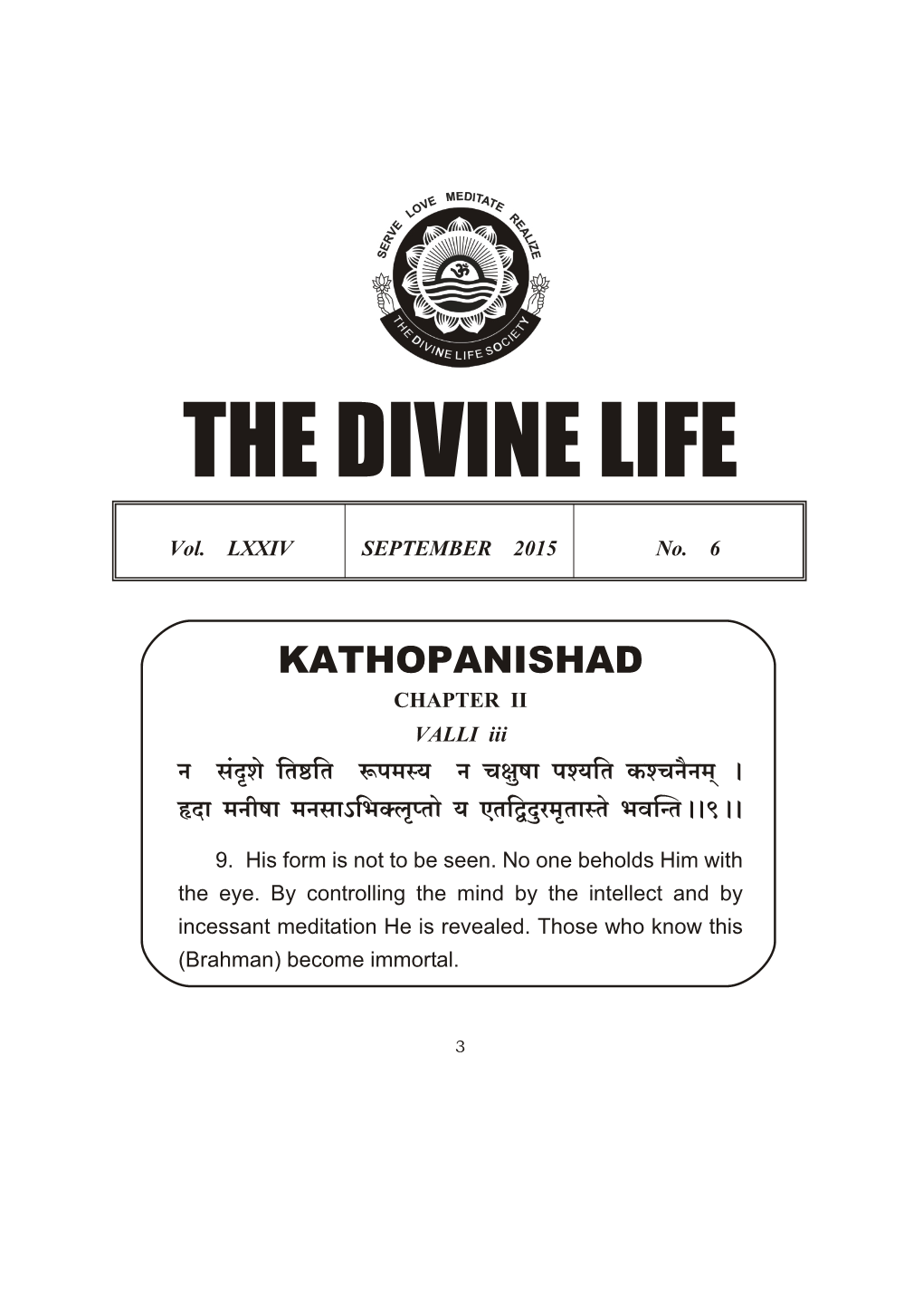 The Divine Life