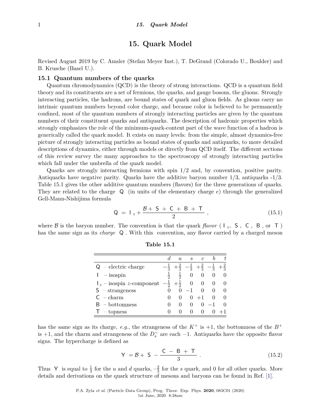 15. Quark Model