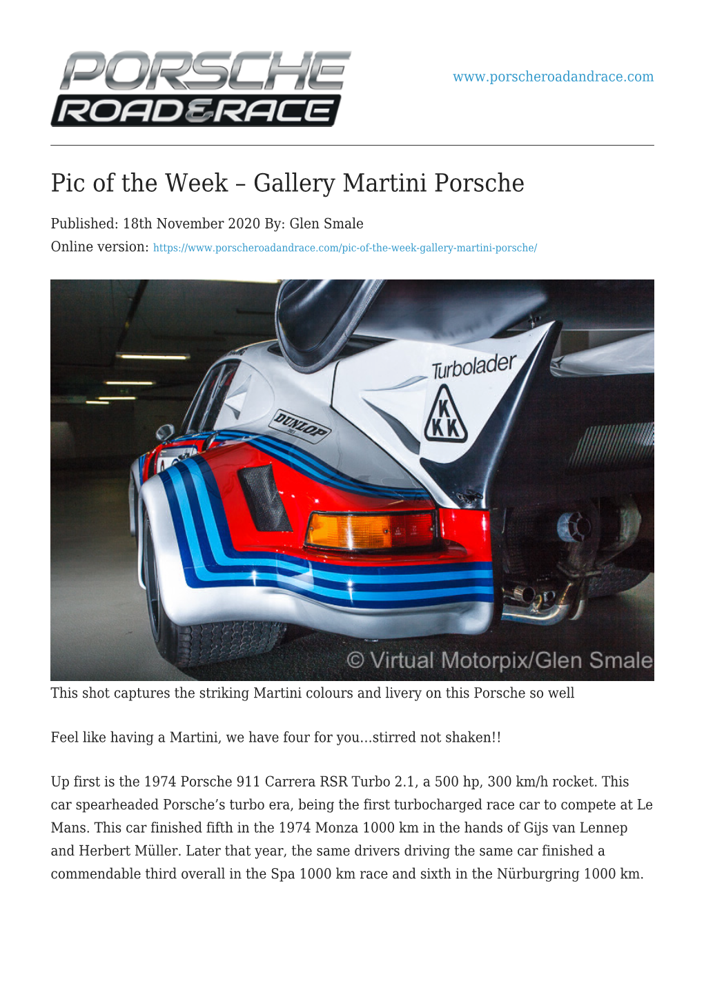 Pic of the Week – Gallery Martini Porsche