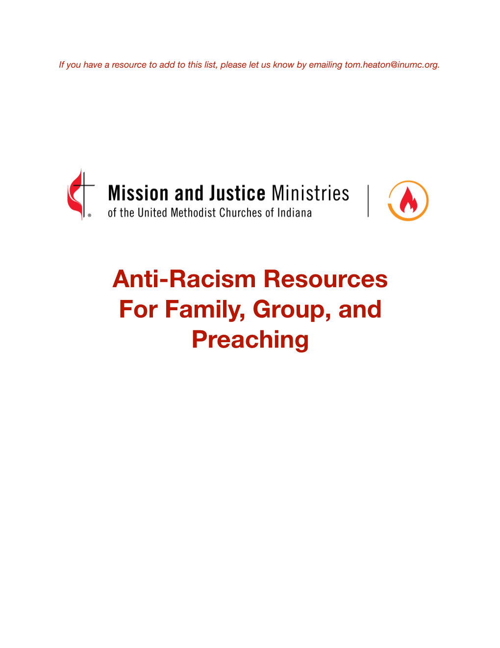 MJ Anti-Racism Resources for Family, Group, and Preaching