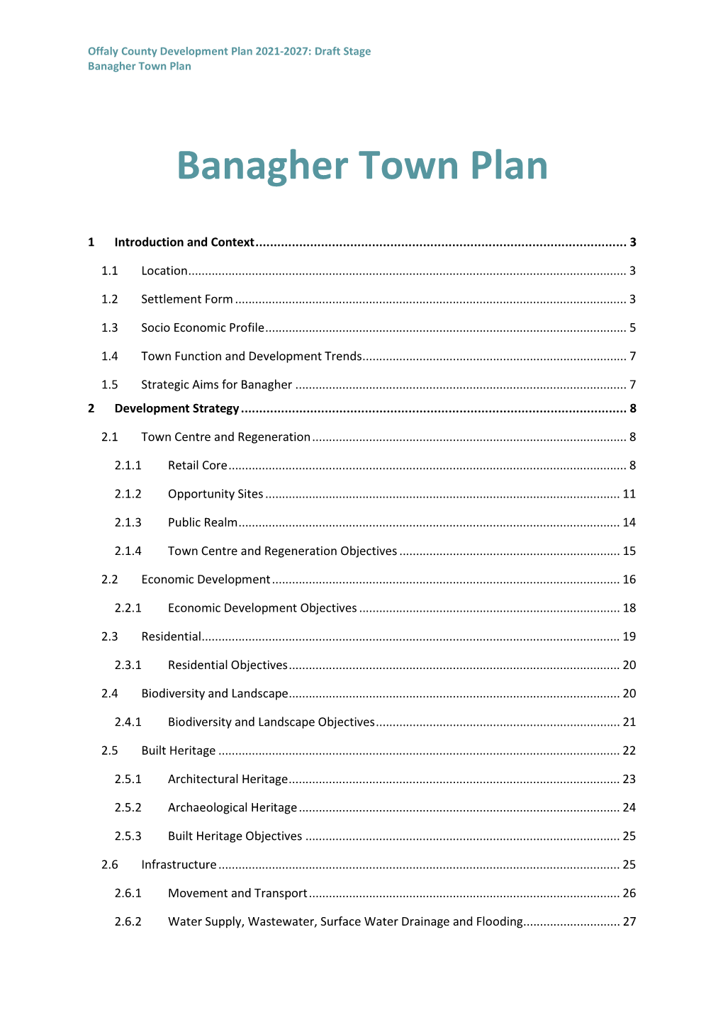 Banagher Town Plan