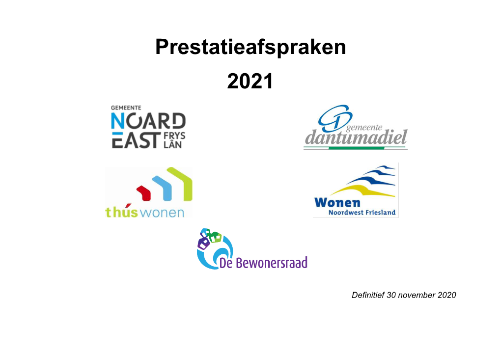 Prestatieafspraken 2021